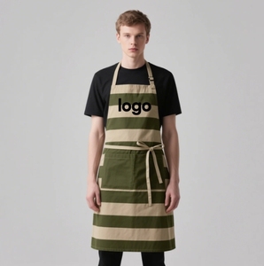 Promotion personnalisée Imprimé Restaurant Non-tissé Polyester Toile Coton Chef Cuisine Tablier de Cuisine Logo Personnalisé Couleurs US - Product Image 1