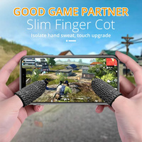 Guantes para Dedos para Juegos PUBG Mobile, Antideslizantes, Anti-Sudor, Ultrafinos, Transpirables, de Alta Sensibilidad, con 18 Fibras de Cobre en las Puntas de los Dedos