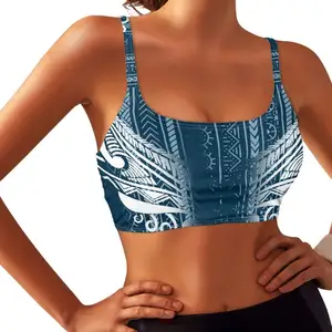 Reggiseno sportivo comodo per ragazze che controllano l'umidità traspirante da donna in stile vacanza polinesiano flessibile reggiseni Sexy da donna