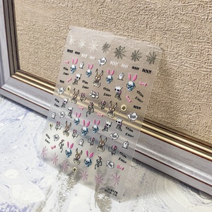 Calcomanías de Uñas Estilo Punk Japonés Qianya, Diseño de Calavera de <span class=keywords><strong>Terror</strong></span> de Halloween, Gato Oscuro, Dibujos Animados, Decoración de Uñas para Manicura - Product Image 4