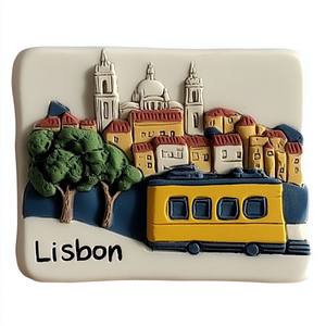 Aimant de réfrigérateur en résine unique personnalisé <span class=keywords><strong>Souvenir</strong></span> de voyage <span class=keywords><strong>Lisbonne</strong></span> imprimé en 3D feuille moyenne de style animal moderne avec logo pour la décoration de la maison - Product Image 2