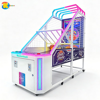 Machine d'arcade de basketball commerciale à monnayeur, jeu de tir en salle avec détection de mouvement pour enfants (version anglaise)