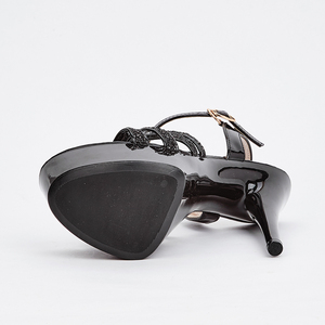 2025 Spring and Summer New High-heeled Shoes Fashion, European and American <b>Sandals</b> 15cm Model Stage Shoes - Product Image 6