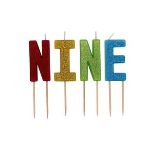 Personalizado Delgado Divertido Brillante Alfabeto Fiesta Palabras Rojas Número Cumpleaños Vela Palo para Año Nuevo Ramadán Bares - Product Image 5