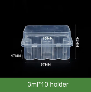 Wholesale 10ml 2 Vials Slots Holder <b>Plastic</b> Vial Storage <b>Box</b> for Peptide Lyophilized Powder Portable Packaging Case - Product Image 6