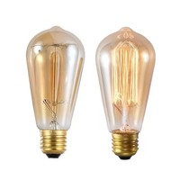 Ampoule vintage Edison ST58 à filament en cage d'écureuil, culot E27, certifiée CE, pour usage décoratif en entrepôt, AC/DC 2300K-6500K CRI