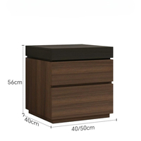 Table de chevet secrète The Wild Hide, unité de rangement minimaliste italienne multifonctionnelle avec tiroirs cachés, rangement de chevet
