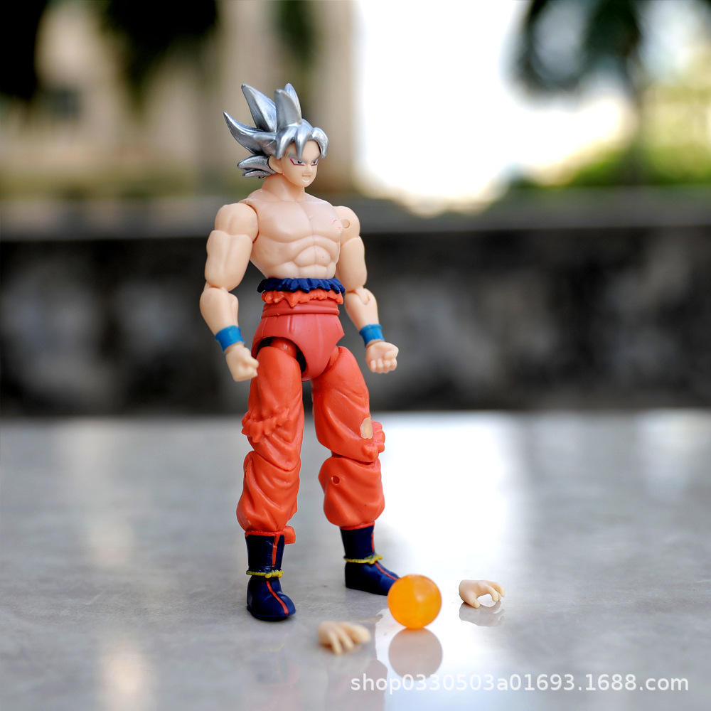 กระเป๋าเงินแบบเรียบ goku สีน้ำเงิน