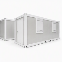 Rumah Kontainer Rakitan Cepat 20ft 40ft, Bangunan Kantor Modular Prefab, Desain Modern, Garansi 1 Tahun, Pabrik Shandong