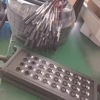 Câble Multipaire Boîtier de Scène DMX Audio et Alimentation 8/12/16/20/24/28/32 Canaux, Snake XLR Mâle vers Femelle pour Multi Microphones