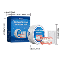 Ensemble de prothèse dentaire Reline en silicone pour la plupart des fausses dents Placage de blanchiment des dents convivial pour un sourire parfait et confiant
