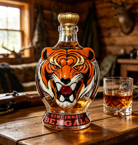 Bouteille de rangement pour spiritueux gaufrée fantaisie, vente en gros d'usine, <span class=keywords><strong>carafe</strong></span> à whisky en verre gaufré tête de tigre 3D pour bar, KTV, restaurant - Product Image 4