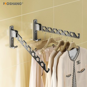 Moshang Wall Mounted <b>Clothes</b> <b>Rack</b> Single Bar Push Pull Type For Bathroom Balcony Indoor Use - Product Image 1