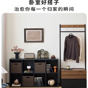Grid Cabinet Living Room Storage Rack 6 Compartments Black Floor Standing Display Shelf <b>Bookcase</b> Home Decor - Product Image 3