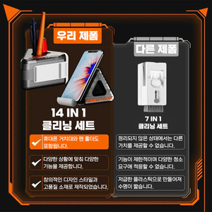 Support de téléphone multifonctionnel, kit de nettoyage pour casque, outil de dépoussiérage pour <span class=keywords><strong>clavier</strong></span> d'ordinateur, appareil photo, stylo de nettoyage pour produits numériques - Product Image 2