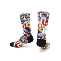 Chaussettes personnalisées imprimées sur mesure, chaussettes de sport personnalisées, impression numérique couleur intégrale, fabricant OEM ODM