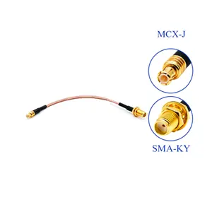 Odm Rf Pigtail Kabel Sma Vrouwelijke Schot Te Mcx Mannelijke Rechte Hoek Connector Voor RG316 Kabel Assemblage