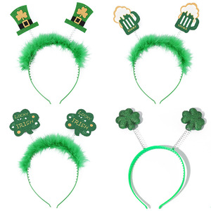 Diademas con Lazo Estampado para el Día de San Patricio, Accesorios para el Cabello para Decoración de Fiestas, Diademas de Plástico - Product Image 1