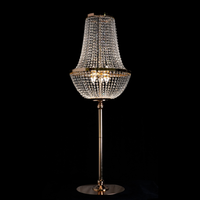 Support d'éclairage moderne pour décoration de mariage et événements, en fer avec cristaux suspendus, centre de table rechargeable