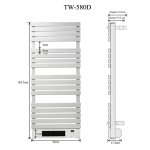 Sèche-serviettes intelligent 2-en-1 2200W et radiateur PTC, avec Wi-Fi, thermostat et minuterie hebdomadaire, chauffe-serviettes pour salle de bain - Product Image 3