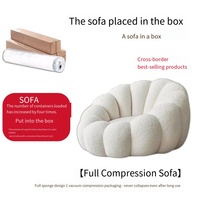 Modernes Ausziehbares Flanell-Sofa mit Schlaffunktion und Quadratischen Sesseln für Apartments & Hotels