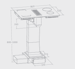<span class=keywords><strong>Cocina</strong></span> <span class=keywords><strong>de</strong></span> Inducción Integrada con Campana Extractora Desplegable, Directo <span class=keywords><strong>de</strong></span> Fábrica - Product Image 6