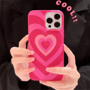 Sweet cool cute pink heart fashion high quality protector waterproof mobile phone case