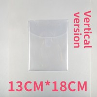 Bolsa de Documentos Transparente de PVC con Logotipo Personalizado, Tamaño A7, Horizontal/Vertical, para Facturas y Recibos, con Inserto en Forma de U