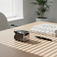 Câble rétractable USB-C KYT 65W PD 3.0 SCP OTP Chargeur rapide avec prise EU pour appareils