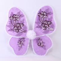 Ailes de fée scintillantes de couleur violette pour enfants Ailes de papillon scintillantes pour tout-petits et filles Ailes de princesse en dentelle scintillante
