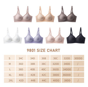 เสื้อชั้นใน3XL สำหรับคุณแม่แบบไม่มีรอยต่อสำหรับ4XL ขนาด XXL ไซส์ S M L XL XL ใส่สบายแบบไร้สายกำหนดเองได้ - Product Image 2