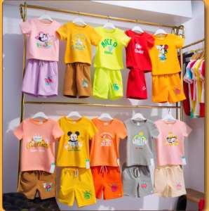 Ensembles de Vêtements Mixtes en Coton de Haute Qualité pour Enfants de 0 à 12 Ans - Robes, Hauts et Bas Assortis à la Mode - Vente en Gros - Product Image 2