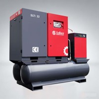 Compresseur d'air à vis 4-en-1 : Système complet d'air comprimé avec sécheur, réservoir et filtres multi-étages pour la production en atelier