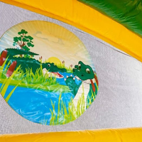 Videur gonflable Crocodile Combo gonflable Videur Toboggan Maison de rebond Location de jardin Fête PVC Unisexe