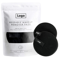 Serviette démaquillante en microfibre réutilisable en bambou chiffon de nettoyage du visage lavable à motif solide et durable pour le bain