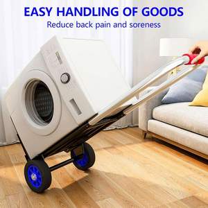 Easy Storage Rolling <b>Crate</b> Garden Cart Portable <b>Fold</b> up Handcart With Strong Load Capacity for Moving Groceries Promotion Gift - Product Image 4
