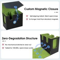 Caja de Cartas con Diseño de Asa para más de 236 Cartas con Doble Funda, Caja de Almacenamiento para Cartas Coleccionables, Caja de Cartas con Bandeja para Dados