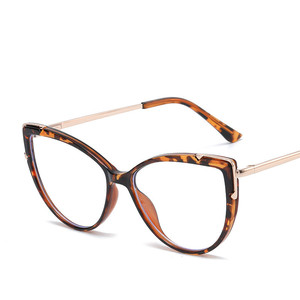 نظارات شمسية للنساء, نظارات شمسية TR90 عالية الوضوح ، أوروبية وأمريكة ، إطار معدني ، ريترو ، عين القطة ، مطبوعة برسومات الفهد - Product Image 5