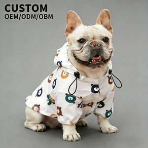 Impermeable Personalizado de PU para Mascotas, Poncho con Capucha, Ropa para Lluvia para Bulldog Francés y Razas Bulldog - Product Image 1