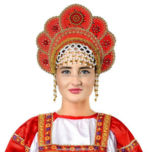 Tocado Ruso Tradicional de Moda Personalizado de Fábrica, Tocado Tradicional para Niña Kokoshnik, Corona Navideña - Product Image 1