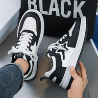 MF03 Nouvelles chaussures de skate pour hommes, nouvelles chaussures blanches décontractées à semelle épaisse pour l'automne, chaussures athlétiques polyvalentes et tendance pour adolescents