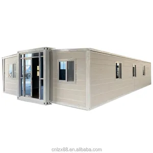 럭셔리 리빙 조립식 하우스 3 침실 모듈 형 컨테이너 확장 가능한 주택 조립식 강철 20ft 40ft 확장 가능한 컨테이너 하우스 사무실
