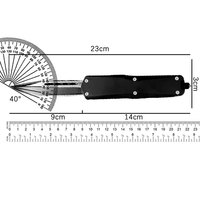 Couteau tactique en alliage d'aluminium de haute qualité, couteau de camping noir, couteau multifonctionnel de survie en milieu sauvage, couteau de pêche, OEM disponible