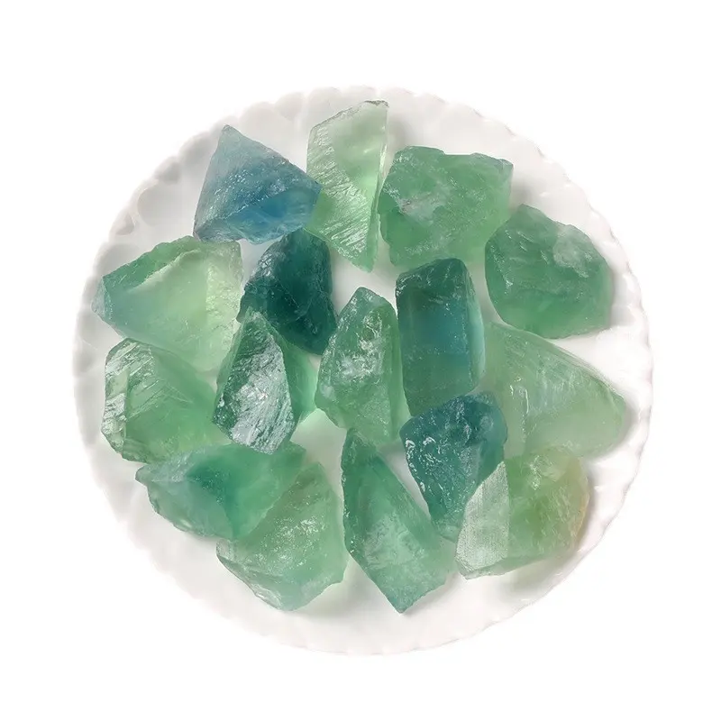 Ghiaia sfusa cristallo verde Fluorite asciugatrice minerali pietra grezza campione energia decorativa serbatoio di pesce pietra pietra preziosa grezza