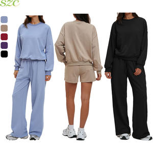 Conjunto Deportivo de 2 Piezas para Mujer, Transpirable, con Cuello Cuadrado, Sin Mangas, Sudadera con Capucha para Gimnasio, Pantalones Cortos para Correr - Product Image 1