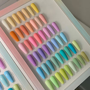 Gouden Franse Pers Op Nagels Korte Shell Parels Ontwerp Amandel Cat Eye Valse Nep Nail Volledige Cover Schattige Nude Acryl Kunstnagel - Product Image 5