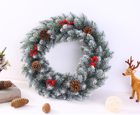 Guirlande de Noël artificielle de 40/50/60 cm pour porte d'entrée, décoration de Noël pour la maison et les fêtes