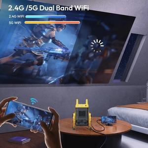 Vente en gros Nouveau projecteur d'écran LED sans fil portable intelligent intérieur double WiFi BT <span class=keywords><strong>H8</strong></span> Android 11 en fonctionnement - Product Image 4