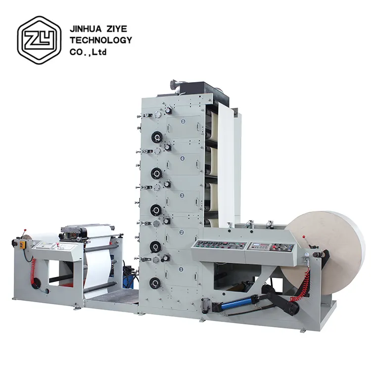 FPL850-6 6 Kleur Hoge Snelheid Papier Cup Roll Flexodruk Machine