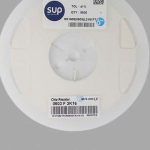 Manufacturer Direct RR1608 0603L3161FT 0603 1608 Resistors Chip Resistors SMD Resistors 3.16Kohm 1% 1/10W Thick Film Resistor - Product Image 1